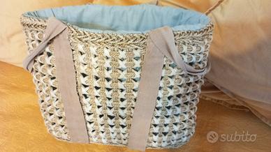 borsa in paglia da mare o città 