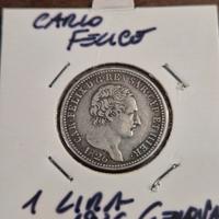 Savoia Carlo Felice 1 lira 1826 Genova in Argento 