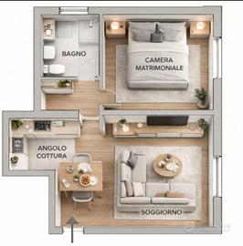 Grazioso bilocale a Cardano al Campo