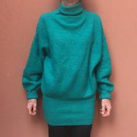 Golf lungo di Galtrucco, filato verde e dorato