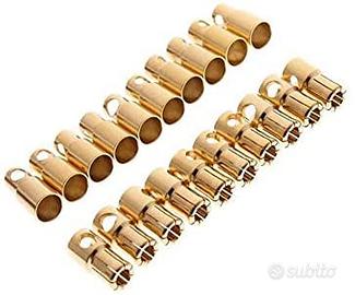 Set 10 Paia Connettori Banana 6mm per LiPo RC