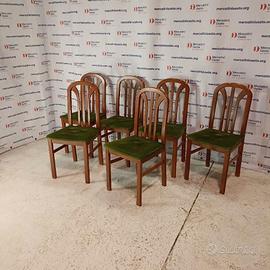 Gruppo di 6 Sedie in legno