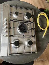 Piano cottura a gas Beko 5 fuochi in acciaio