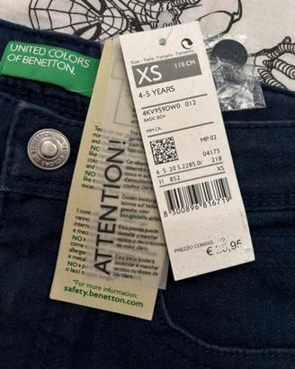 Jeans corti benetton blu