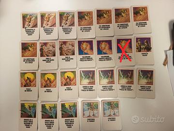 Carte isola di fuoco MB gioco anni 80