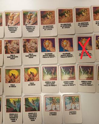 Carte isola di fuoco MB gioco anni 80