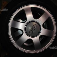 4 cerchi audi r15 + pneumatici 185/60 r15 88t m+s