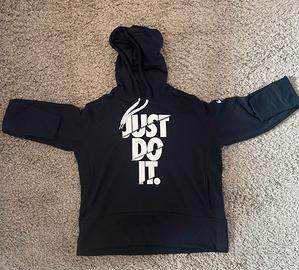 Felpa Nike Nera con cappuccio Just Do It Taglia L