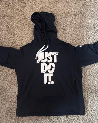 Felpa Nike Nera con cappuccio Just Do It Taglia L