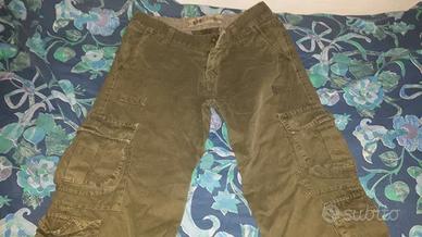 Pantaloni donna 100% cotone, con tasche, taglia 42