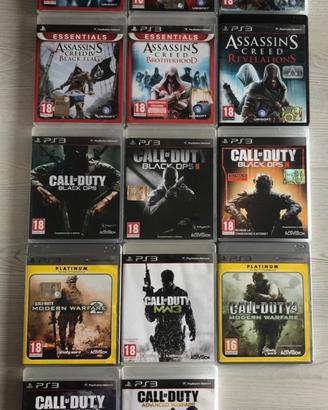 Saga Assassin's C, CoD, GTA e giochi di corsa Ps3