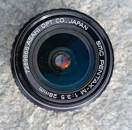 Grandangolo Pentax - M 1:3.5 28mm con custodia