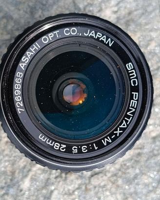 Grandangolo Pentax - M 1:3.5 28mm con custodia