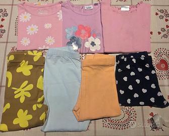 Lotto 7 vestiti bambina 2-3 anni