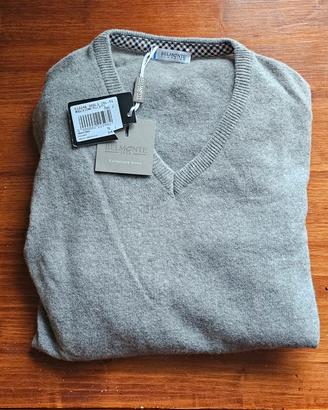 Maglione/pullover grigio, tg L, LANA, da uomo