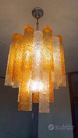 Lampadario Venini design Tronchi di Toni Zuccheri 