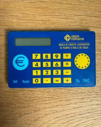 Calcolatrice Vintage Banca di Credito Cooperativo