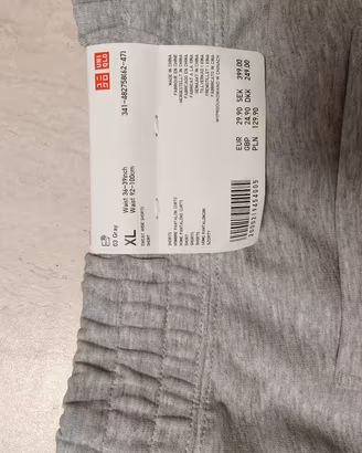 shorts uniqlo grigi TG XL 