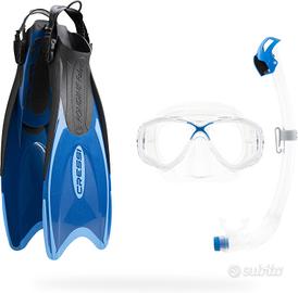 CRESSI Set Maschera, Pinne e Boccaglio Snorkeling