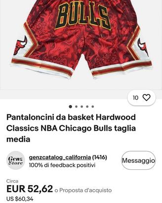 Pantaloncini NBA Chicago Bulls Hardwood Classics