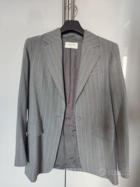 Giacca donna grigia a righe Babaton, taglia S