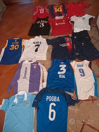 lotto maglie e pantaloncini da calcio e basket