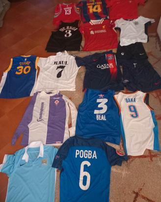 lotto maglie e pantaloncini da calcio e basket