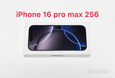 IPHONE 16 PRO MAX 256 NUOVO GAR 24M  LISTINO 1489€