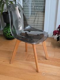 sedie trasparenti fumé pvc