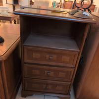 cassettiera stretta arte povera 3 cassetti 