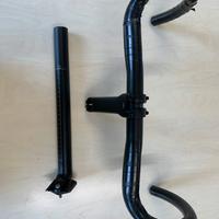 Manubrio bici da corsa 420 mm attacco manubrio