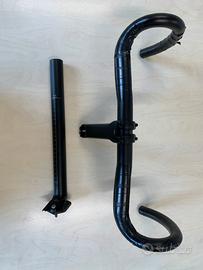 Manubrio bici da corsa 420 mm attacco manubrio