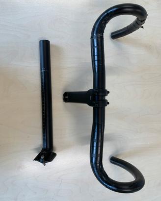 Manubrio bici da corsa 420 mm attacco manubrio
