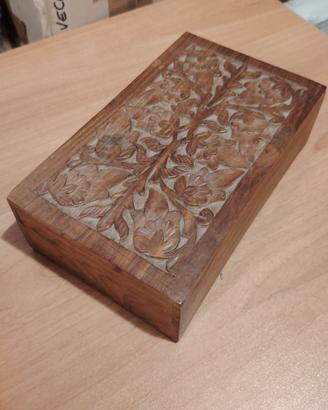 scatola portagioie in legno anni 90