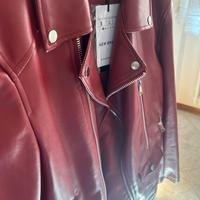 Giacca in pelle rossa