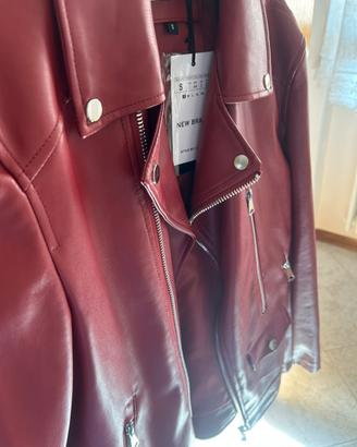 Giacca in pelle rossa