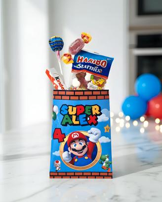 Sacchetti compleanno Super Mario con dolci