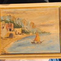 Quadro anni 60, firmato 40x30 circa con cornice.