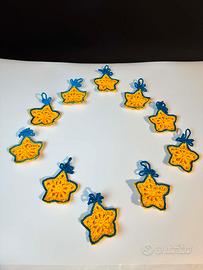 10 stelline fatte a mano, decorazioni natalizie