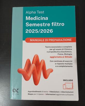 Libro Alpha Test Medicina semestre filtro