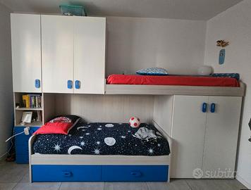 Cameretta 2 letti con soppalco