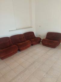Divano componibile con poltrone singole