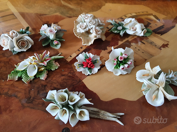 Bouquet in ceramica di Capodimonte