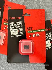 Memory Stick Micro M2 card 4 GB (7pezzi)