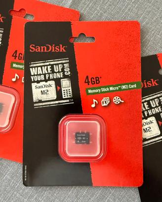 Memory Stick Micro M2 card 4 GB (7pezzi)