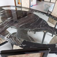 tavolo ovale e sedie 