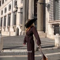 Set pantalone +maglia marrone cioccolato 100% lana