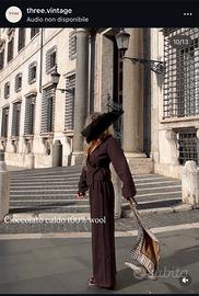 Set pantalone +maglia marrone cioccolato 100% lana