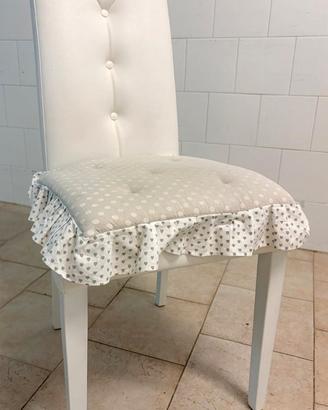 Sedie bianche in ecopelle con telaio in legno – 14