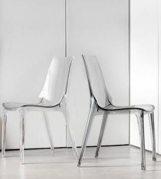 SET 4 SEDIE SCAB VANITY CHAIR TRASPARENTE O FUME' 